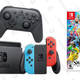 Nintendo Switch Console with Neon Joycon Controllers, Super Smash Bros Ultimate, and Pro Controller | $370 | MassGenie | Use the code NNTSWTCHCJCONSSB